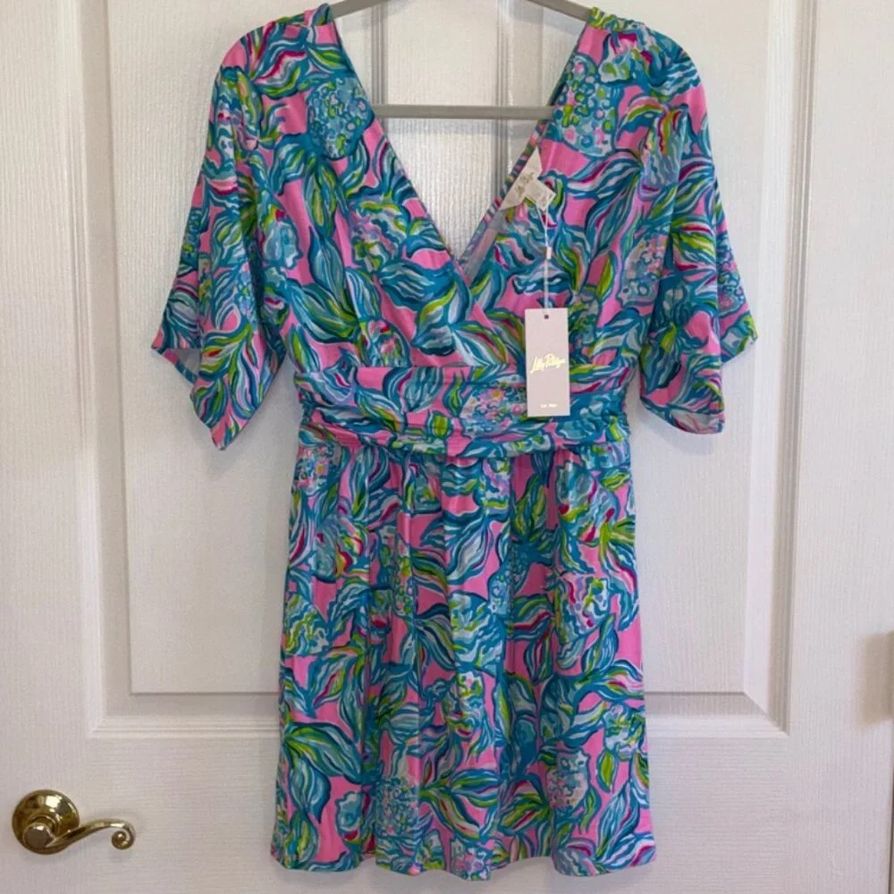 Lilly Pulitzer Parigi Skort Romper Small NWT Pelican Pink - Off the Scales - Picture 7 of 10